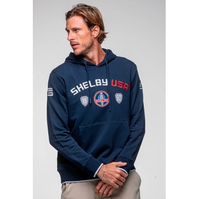 Sweat Mustang CARROLL SHELBY Bleu Marine