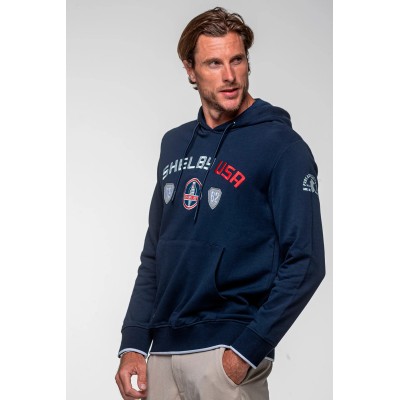 Sweat Mustang CARROLL SHELBY Bleu Marine