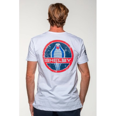 Teeshirt Cobra dos CARROLL SHELBY Blanc