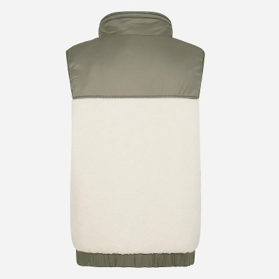 Veste sans manches sherpa PETROL INDUSTRIES Ecru / Kaki