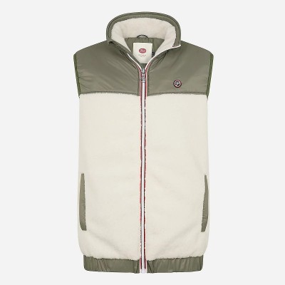 Veste sans manches sherpa PETROL INDUSTRIES Ecru / Kaki