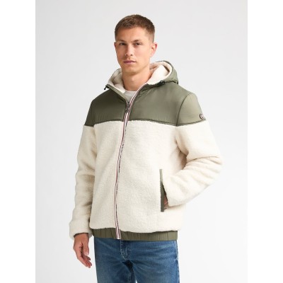 Blouson sherpa PETROL INDUSTRIES Ecru / Kaki