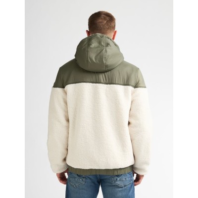 Blouson sherpa PETROL INDUSTRIES Ecru / Kaki