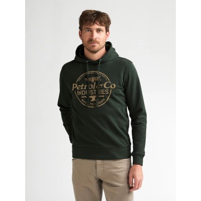 Sweat logo beige PETROL INDUSTRIES Vert