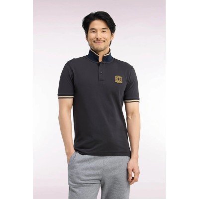 Polo french flair Eden Park marron/bleu marine