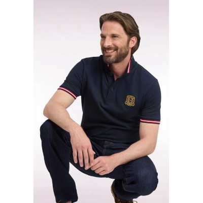 Polo french flair Eden Park bleu/rouge