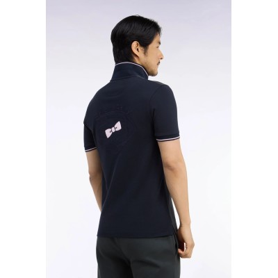 Polo logo dos Eden Park kaki/bleu