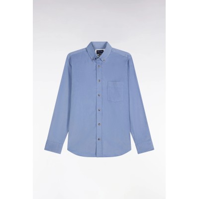 Chemise velours Eden Park Bleu ciel