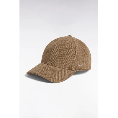 Casquette chevron Eden Park laine camel