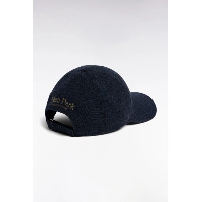 Casquette chevron Eden Park laine Bleu